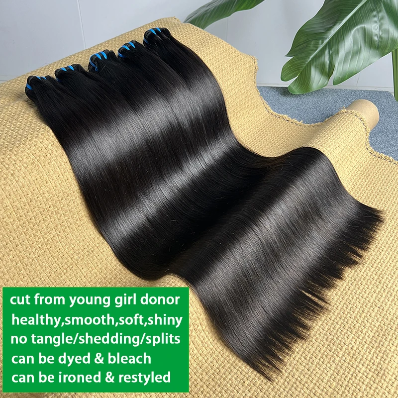 18A Grade 100% Onverwerkte Ruwe Bot Steil Haar Bundels Menselijk Haar Weave Bundels Dubbele Inslag Virgin Haarverlenging Top Kwaliteit