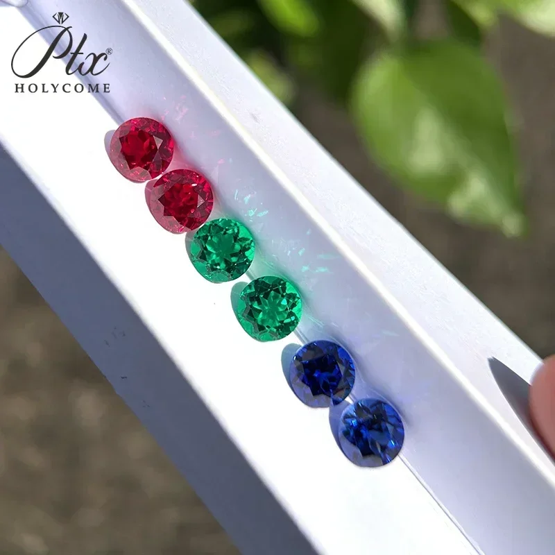 Brilliant Round Cut Hot Sale Natural Lab Grown Sapphire  VVS1 AGL Certificated Diamond Beads  Jewelry Making Charms