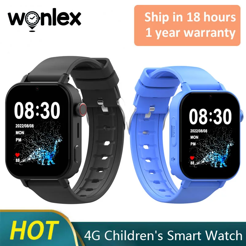 Wonlex KT36 Kids Smart Watch 4G WiFi Video Call SOS GPS Location Monitor Tracker WhatsApp Google Paly Store Children Smart Watch