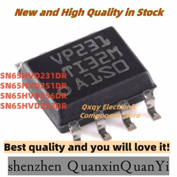 10pcs new SN65HVD231DR VP231 SN65HVD251DR VP251 SN65HVD256DR HVD256 SN65HVD252DR HVD252 Transceiver chip packaging SOP8