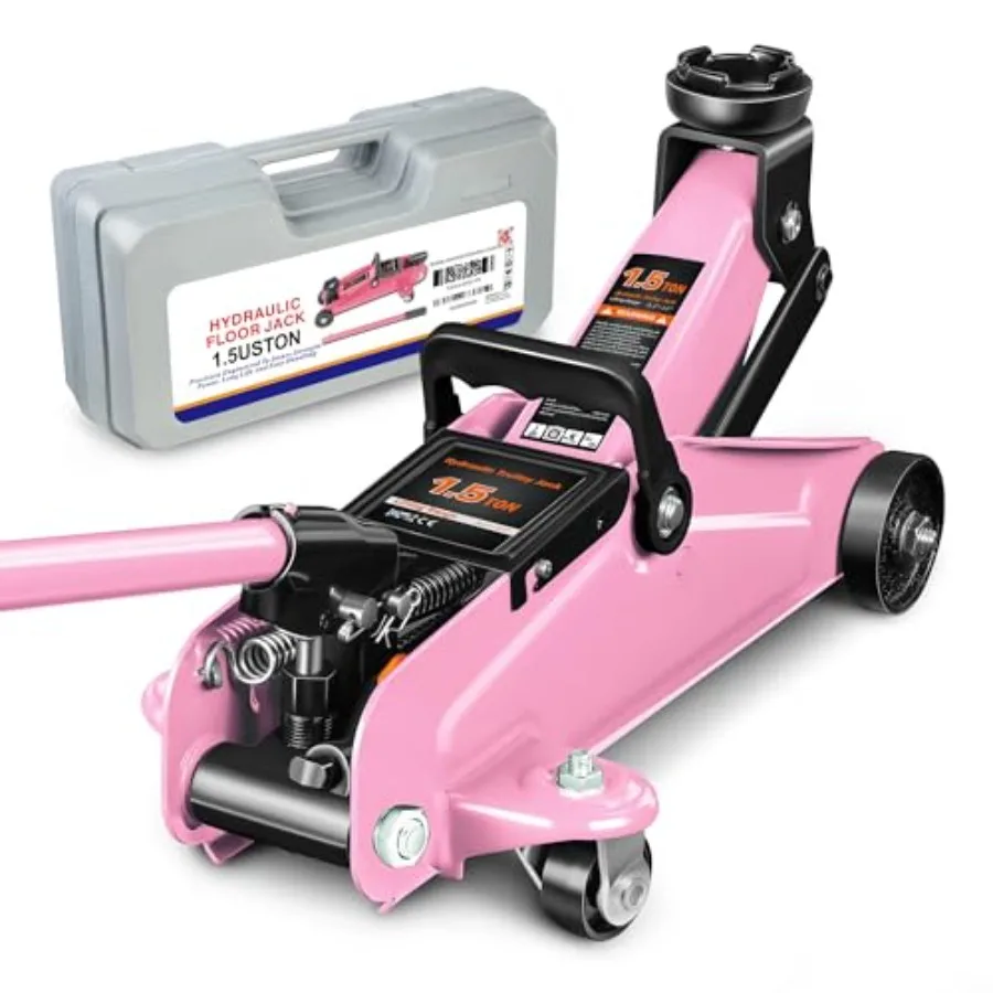

Low Profile Hydraulic Trolley Service Floor Jack 15000 lbs Capacity Lifting Range 5.3-12 inches Polycarbonate Black Handle with