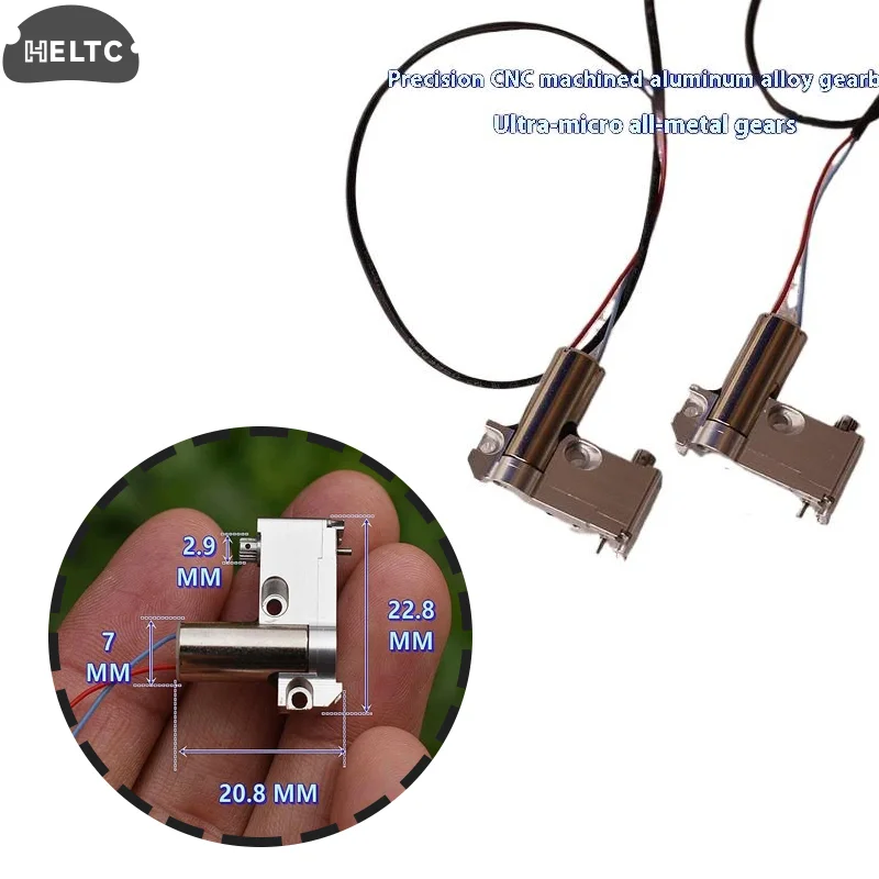 Over 220 Mm Full Metal Gearbox Motor DC 2V-3.7V 3V 49RPM Slow Speed 716 Coreless Motor CNC Aluminum Alloy Car Boat Servo Engine