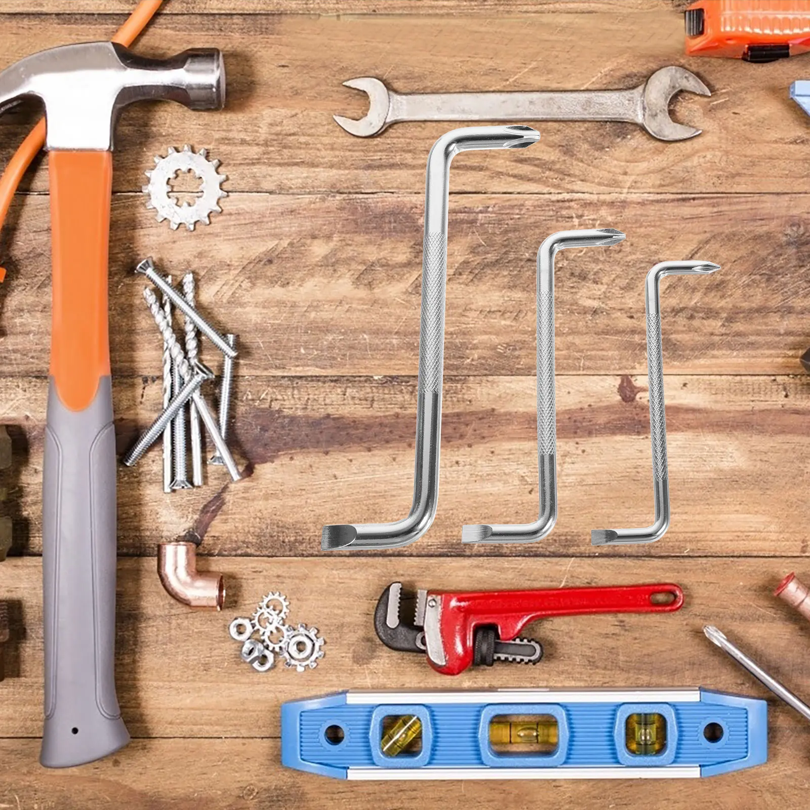 

3pcs Offset Screwdriver Set Z-Shaped Angled Screwdrivers For Tight Spaces Double-Ended Bent Tools Right Angle Flathead Driver