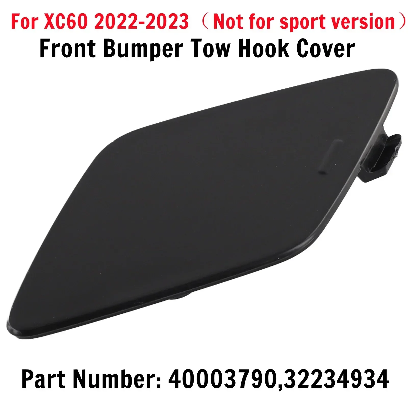 

Car Unpainted Front Bumper Tow Hook Cover Cap For Volvo For XC60 2022-2023 40003790,32234934 Not For Sport Version Accessories