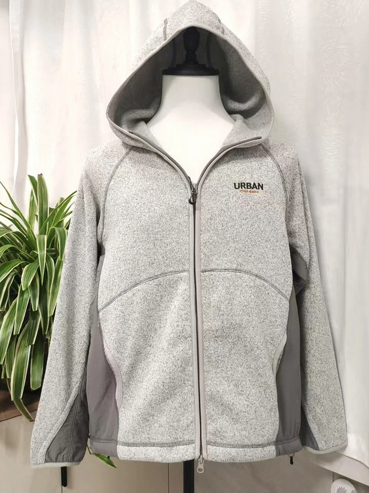 

Американская вязаная шапка с флисовой подкладкой и свободная спортивная повседневная куртка для мужчин, осень-зима, новинка, полиэстер