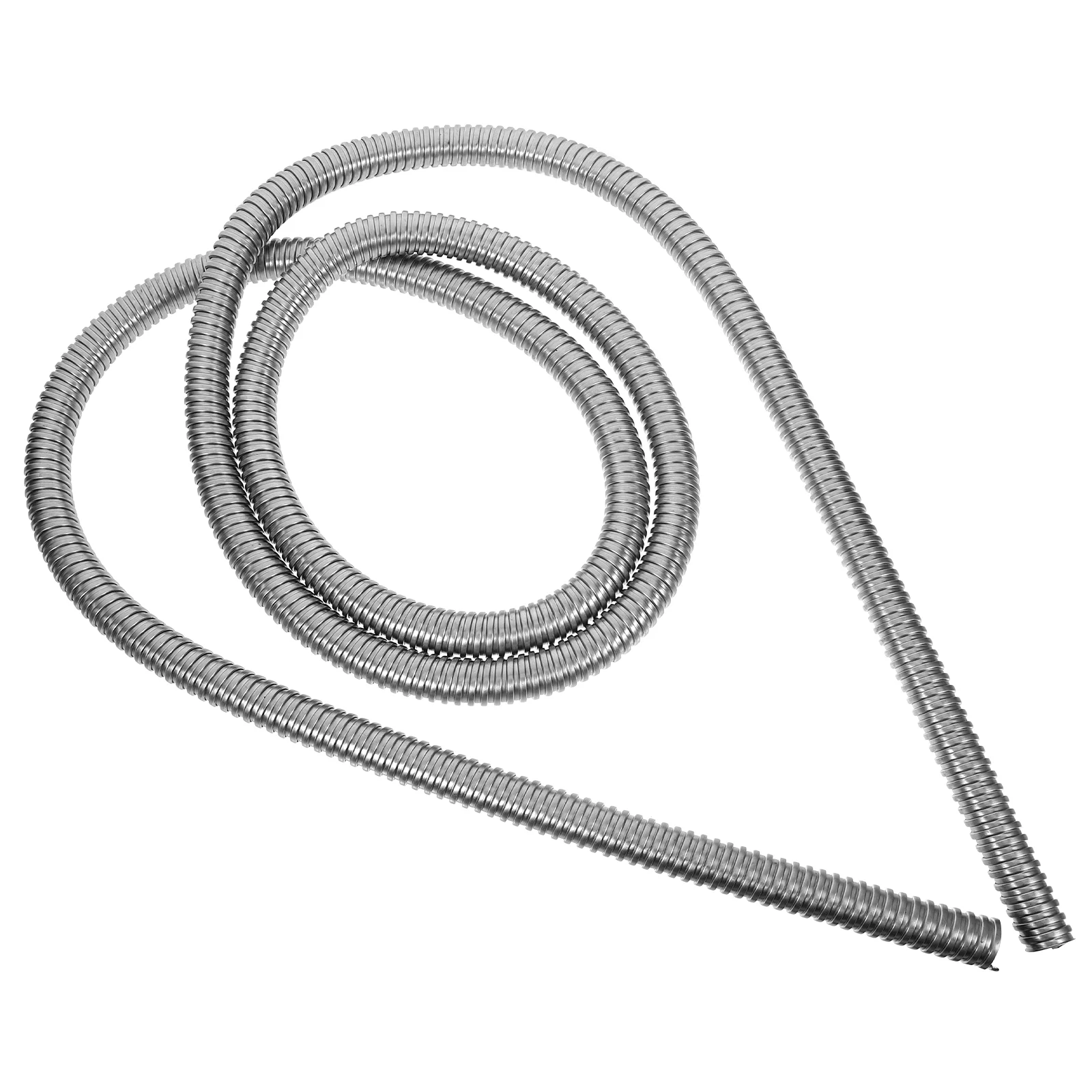 

3 M Wire Loom Stainless Steel Protective Sleeve Hose Cable Organizer Split Silver