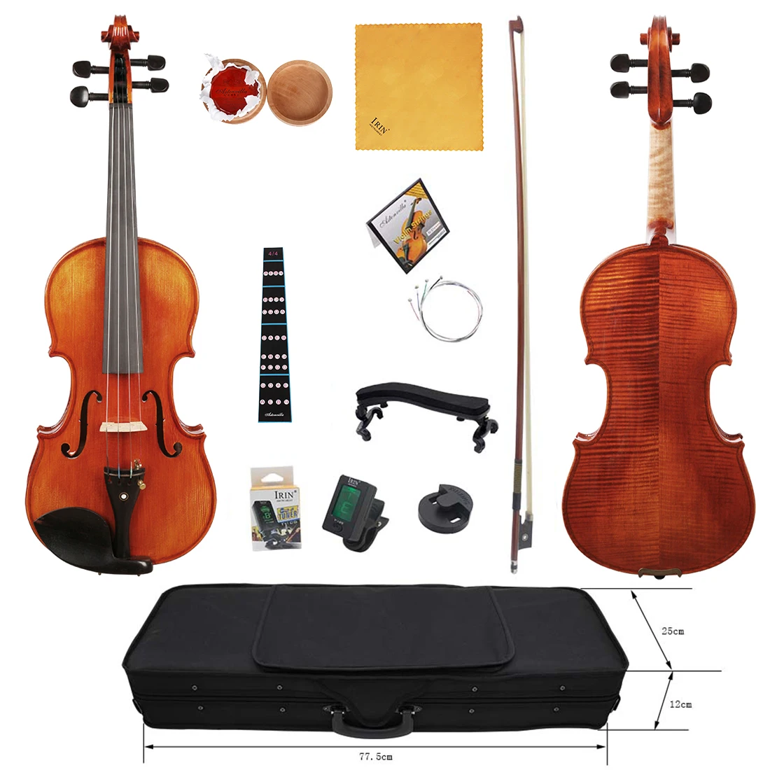 

Italian Handmade Violin 4/4 Adult Student Beginners Performance Tiger Maple Violin Professional Musical Instrument With Parts