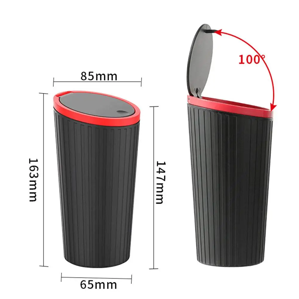 Car Mini Trash Can Cup Holder Trash Bin Leak-proof Odor Blocking Waterproof Car Accessory Garbage Organize