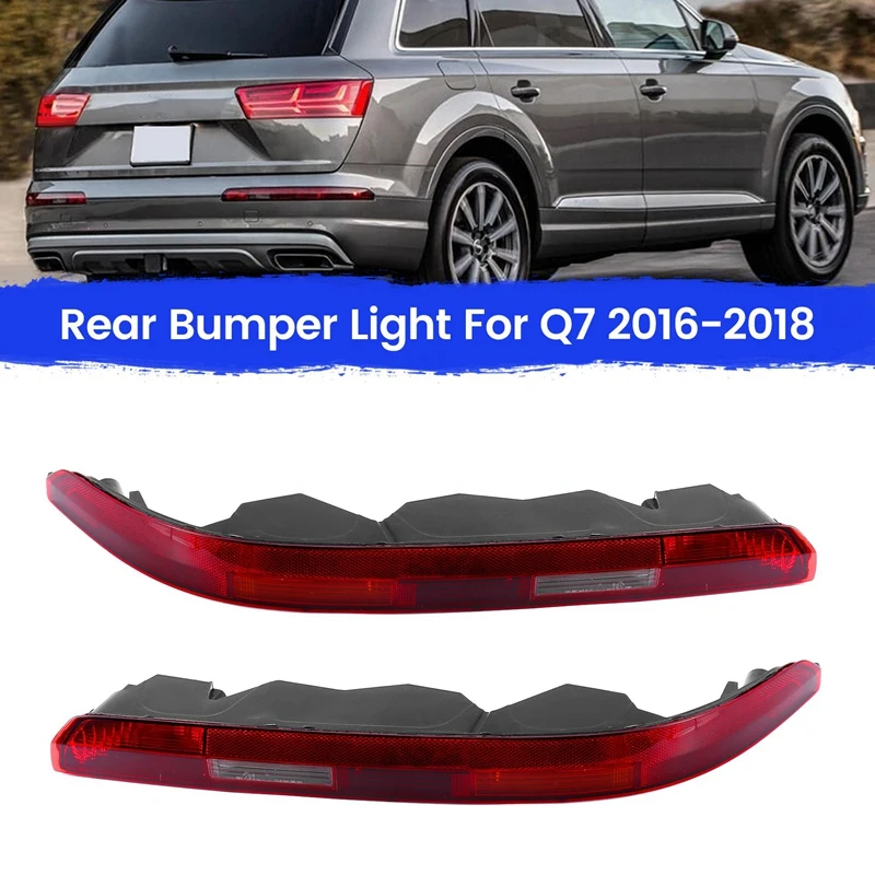 Car Brake Light Left Or Right Side Rear Bumper Light With 4 Bulbs Lower Tail For  Q7 2016-2018 Car-Styling