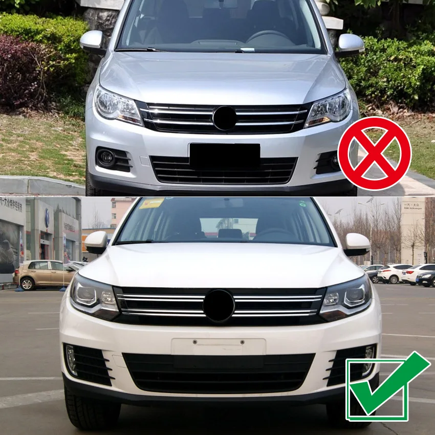Car Front Headlight Lamp Eyebrow Eyelid Trim Cover For Volkswagen VW Tiguan MK1 2011 2012 2013 2014 Exterior Modification