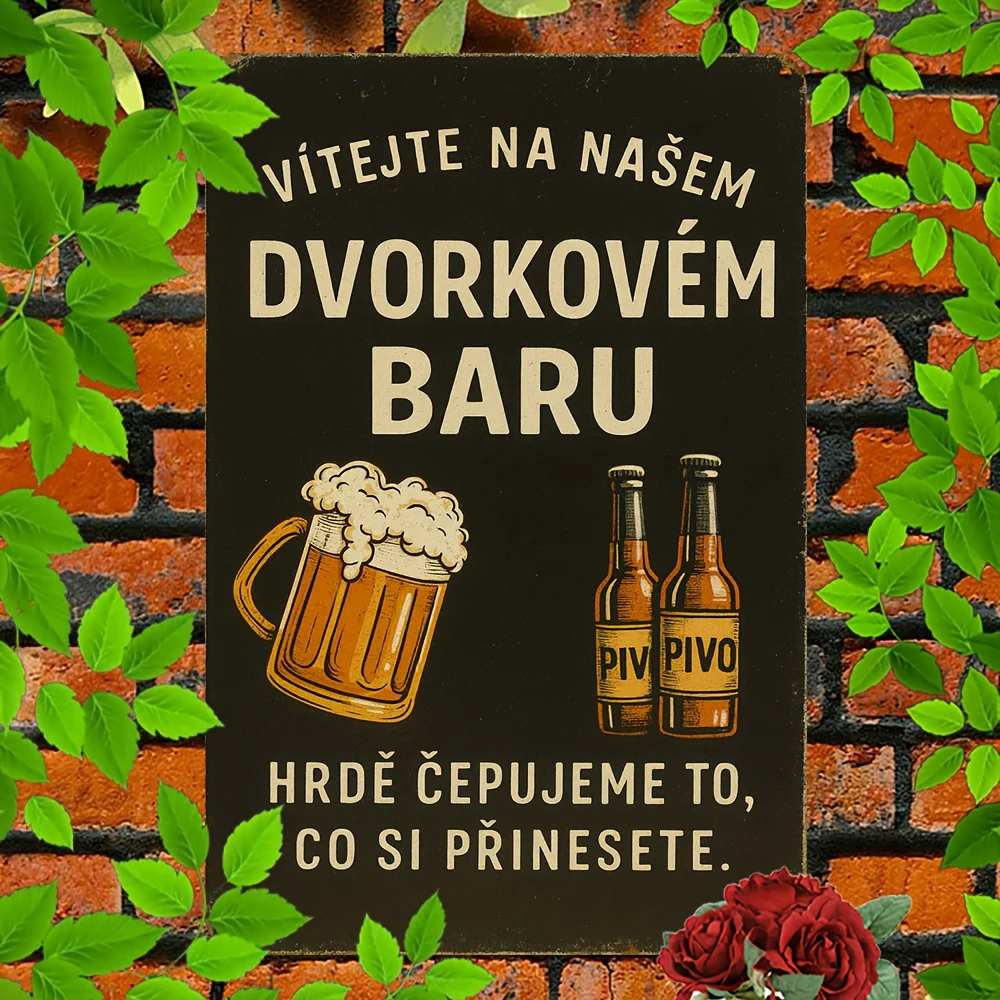 Vintage Iron Czech Sign 