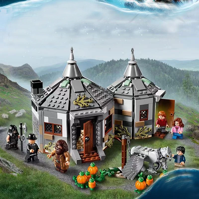 Miniso Movie Hagrid's Hut Buckbeak's Rescue 496Pcs 75947 Building Blocks Set Children Toys For Boys Girls Adult Birthday Gift