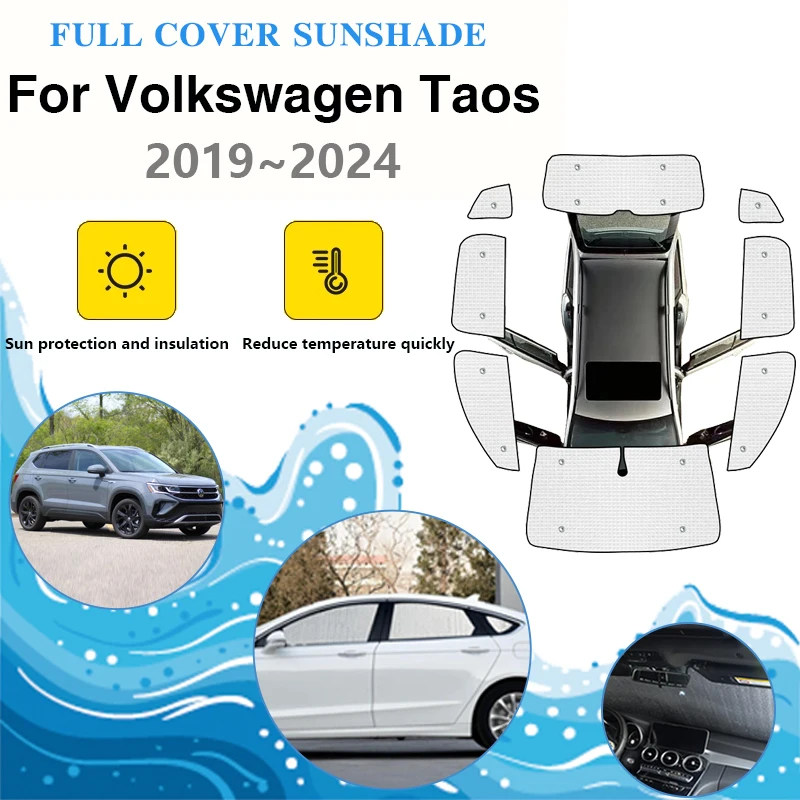 

Car Window Sunshades For Volkswagen Taos 2023 Accessories VW Tharu 2019~2022 Windshield Sun Shades Protection Visor Car Stickers