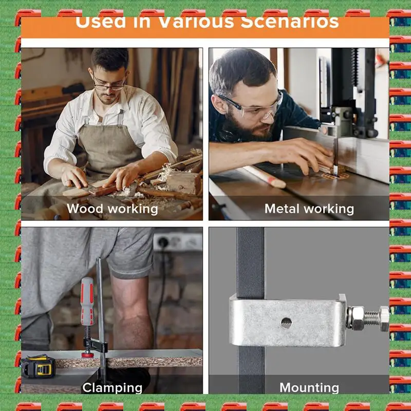 

ABMO 4 шт. C-зажим из нержавеющей стали 304, тигровый зажим, деревообрабатывающий зажим, сверхмощные C-зажимы для деревообработки, сварки-45 мм