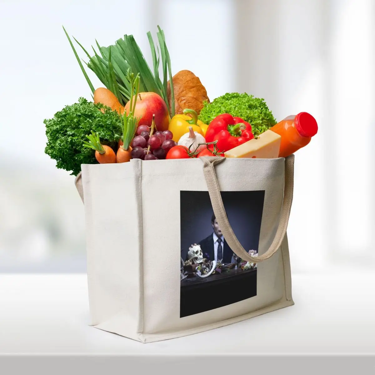 Mads Mikkelsen hannibal Tote Bag cute pouch bag custom tote bag Shopper Women's handbag