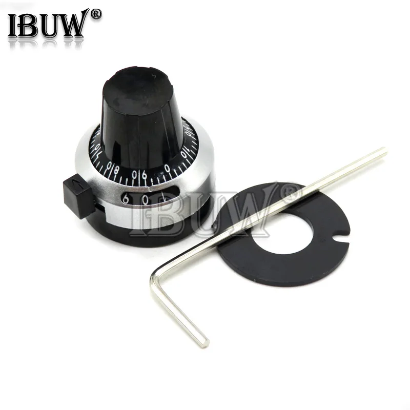 1Set 3590S Precision Multiturn (1PCS Potentiometer 10 Ring Adjustable Resistor+1PCS Turns Counting Dial Rotary 6.35mm Knob)
