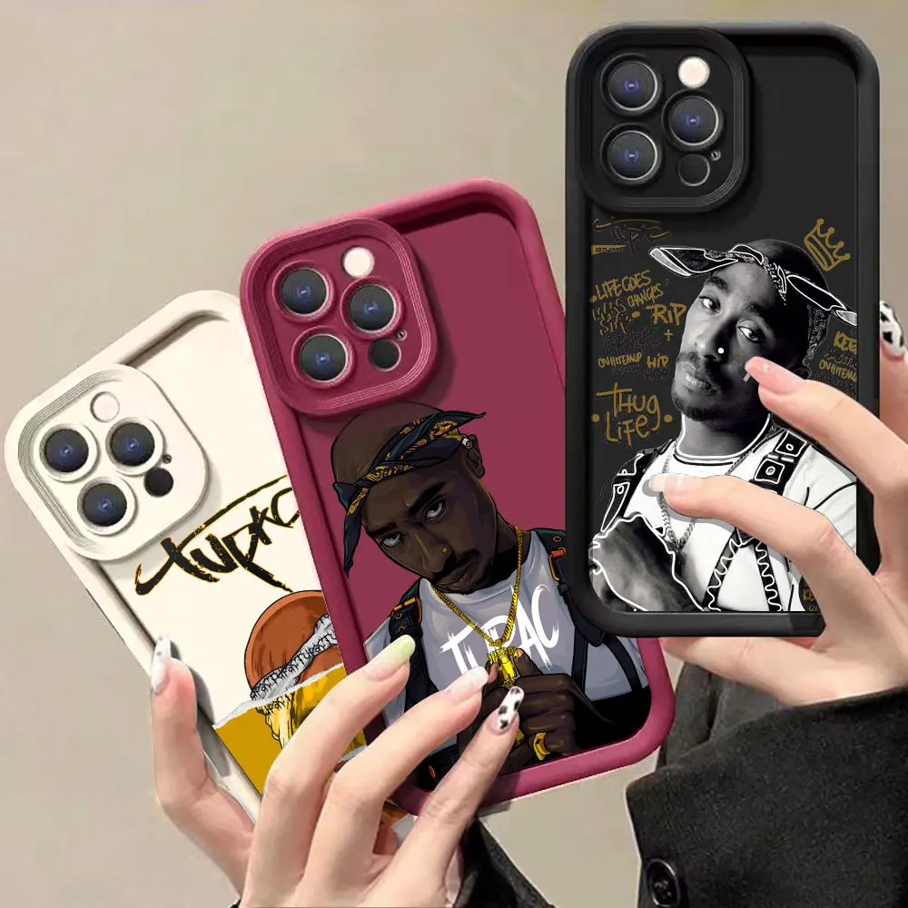 2Pac Tupac Rapper Singer Phone Case For VIVO X100 X90 X80 X70 X60 V30 V29 V27 V27E V25 V23 V23E V20 V15 V11I V25E PRO Cover Case