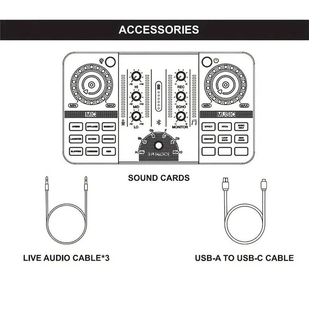 XIAOKOA Professional Podcast Microphone SoundCard Kit for PC Smartphone Laptop Computer Vlog Recording Live Streaming YouTube