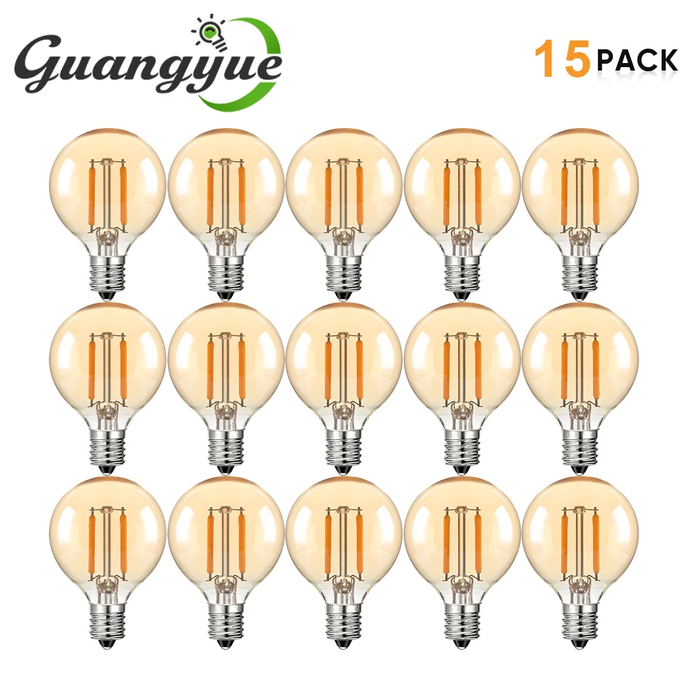 

G40 Vintage LED Globe Filament Light Bulbs E27 E14 E12 Amber Edison Light Bulb Warm White Halloween Christmas Decorations Lamps