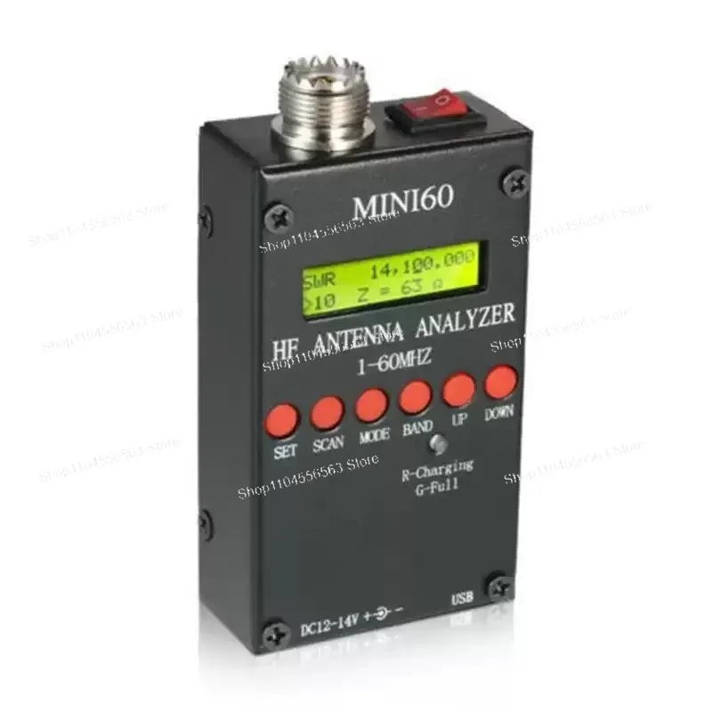 Sark100 HF Antenna Analyzer Meter - 1-60MHz SWR Tester with Bluetooth, Android APP, Battery & PC Software for Ham Radio Hobbists