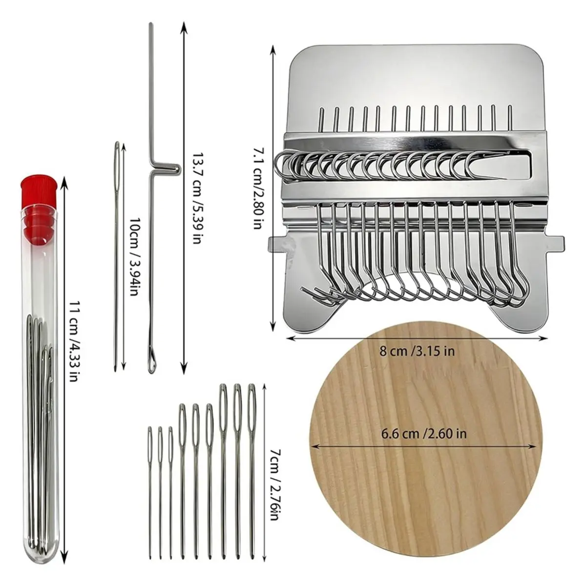 Darning Looms Kit for Visible Mending, Knit Patch Maker Tool for Jeans, Socks & Sweaters,Needle Weaving Sewing Craft Set
