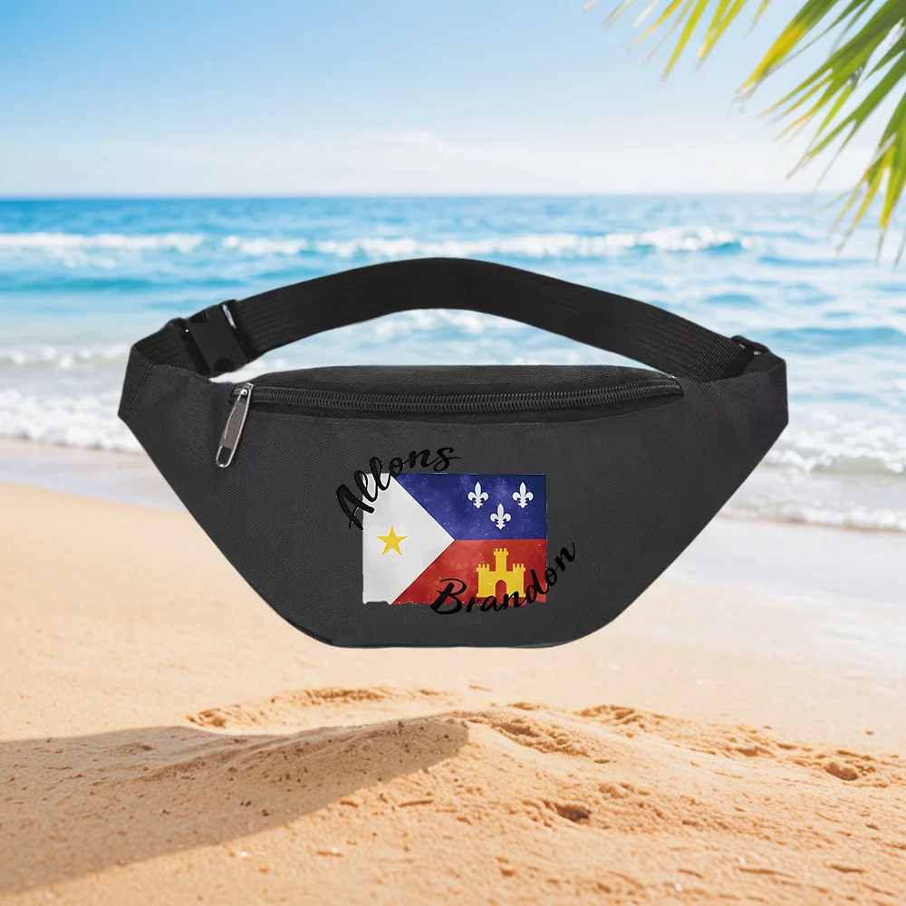 

Allegria Brand Louisiana Flag Design Waist Backpack Crossbody Chest Bag Street Casual Sporty Fashionable Simple Unique Printed D
