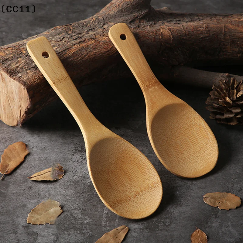 Wood Rice Spoon displayed in a cooking scenario