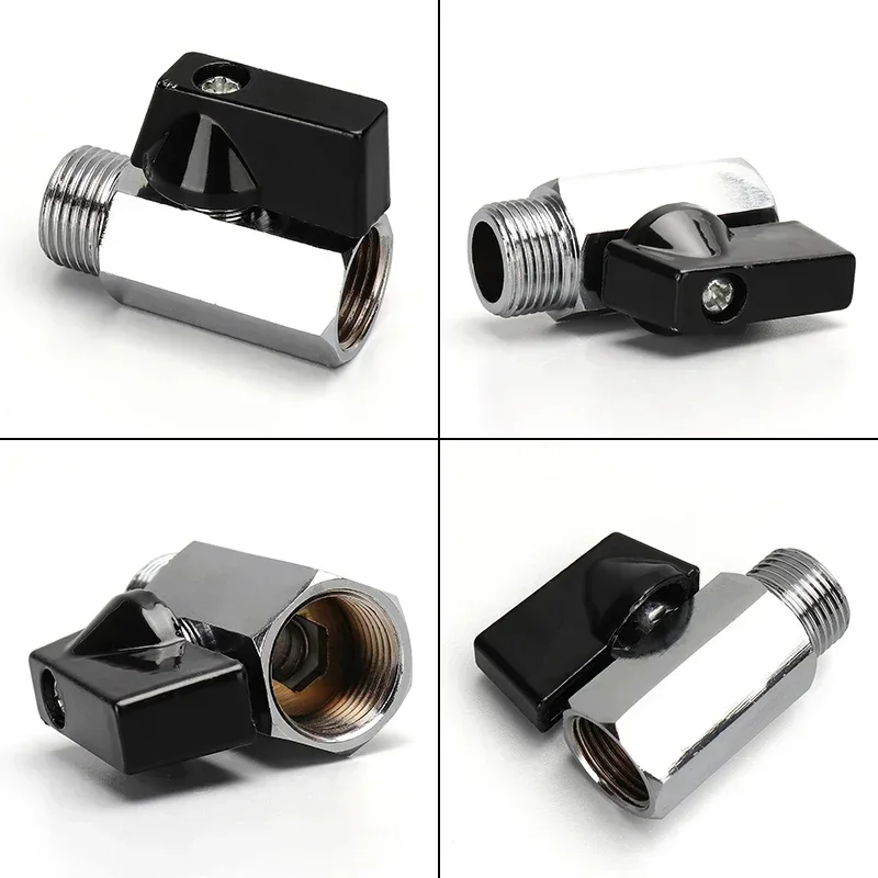 1/8 "1/4" 3/8 "1/2" G موضوع مستقيم NPT ذكر إلى أنثى ضاغط الهواء المياه الغاز النفط اغلاق صمام النحاس صمام كروي صغير #5