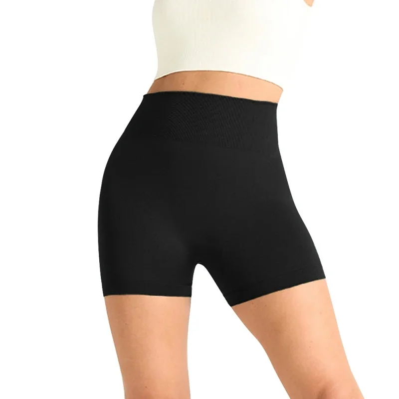 Damskie seksowne obcisłe bezszwowe szorty sportowe z wysokim stanem, modelujące pośladki, do fitnessu, na siłownię, do biegania, do jogi, spodnie sportowe.