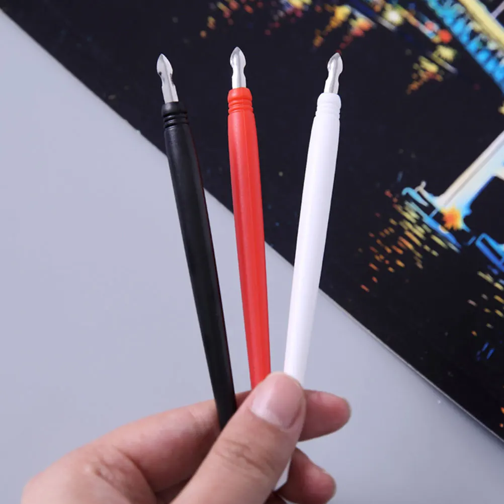 

12Pcs Iron Scratch Tools Metal Tip Drawing Pens for Reusable Stylus for School Craft Hobby Projects