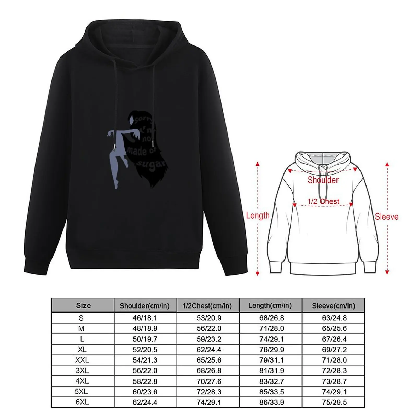 Not Made of Sugar Hoodie autumn anime clothes men clothes men's coat hoodie oversize