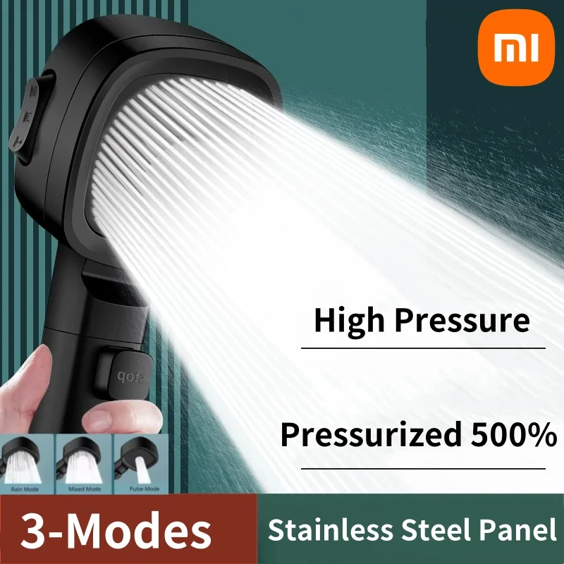 

Xiaomi High Pressure Shower Head 3 Modes Adjustable One-key Stop Water Massage Sprayer Household Bathroom Accessories Set NEW