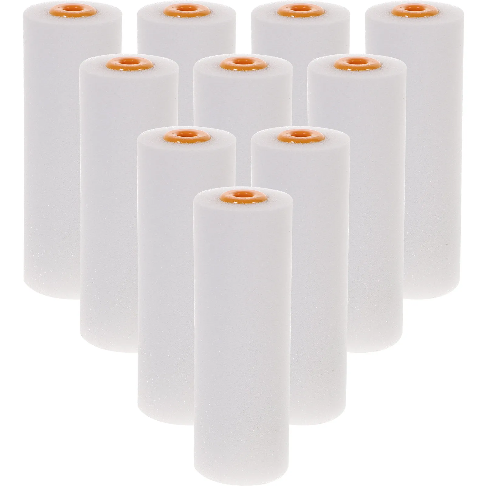 

10 шт. высокоплотных поролоновых валиков 4 дюйма для стен, шкафов, полов, лестниц, потолков, гипсокартона, мини-валики для покраски