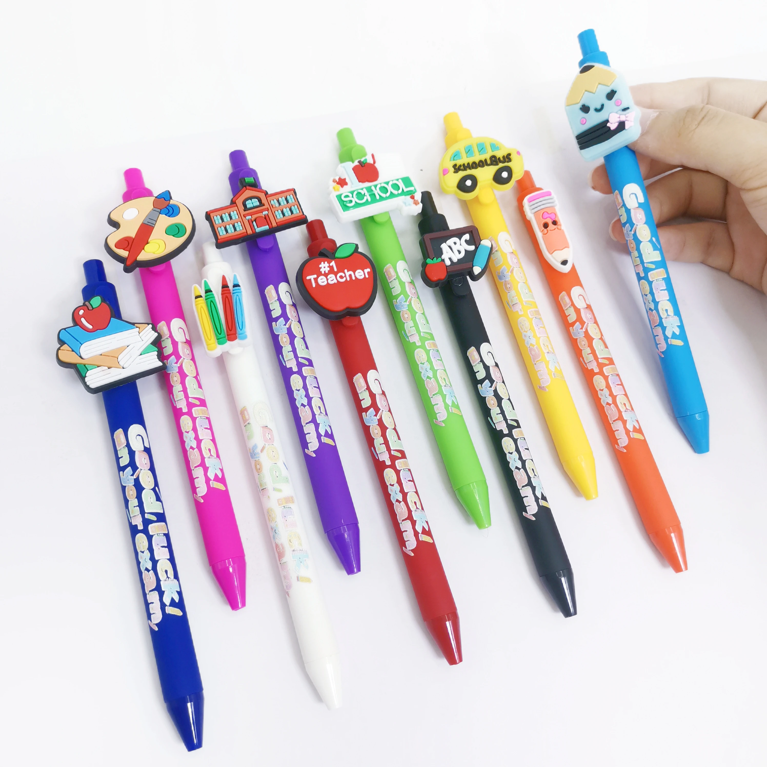 

10PCS creative personality "Good luck on your exam" ballpoint pen, daily office stationery, suitable for all humorous people