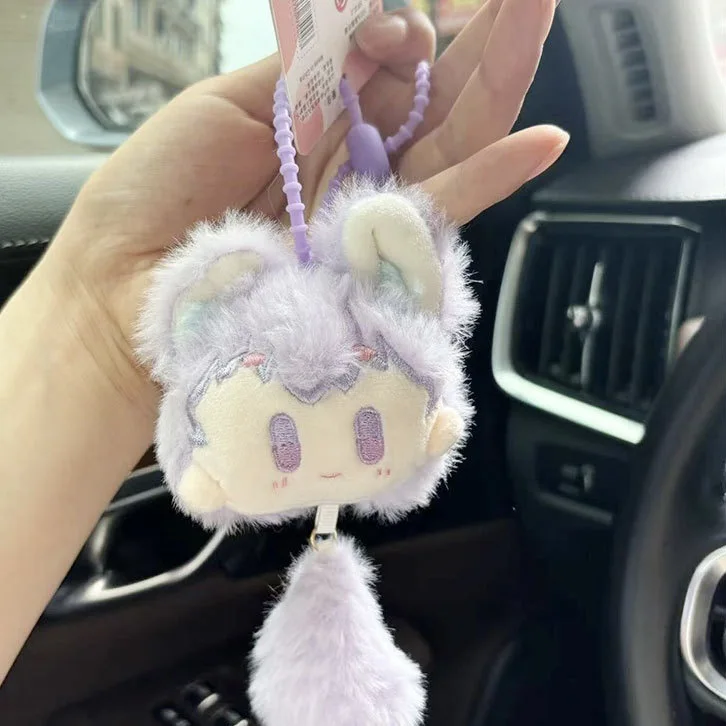 Zaino Decor Squeaking Cat Elf portachiavi farcito Dollking Hanging peluche bambola portachiavi creativo Kawaii peluche ciondolo regalo