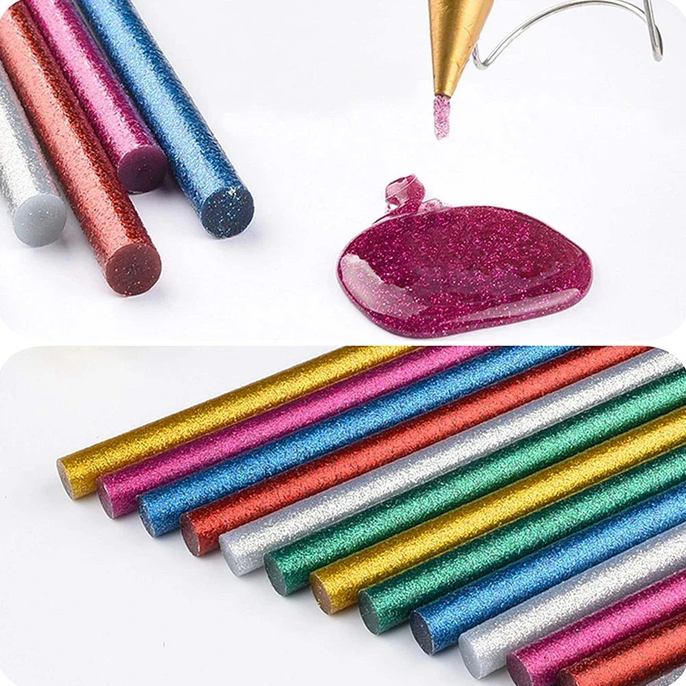 

Glue Strips Hot Glue Sticks Glitter High Viscosity Hot Melt Power Tools Part Resin Adhesive 50Pcs 7×100mm Colored