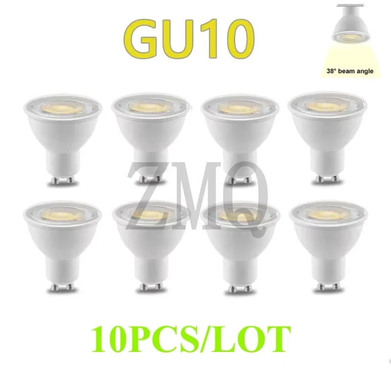 10pcs Led Bulb Lamps GU10 MR16 AC 220V Light Spot Real Power 6W Warm White Cold White Lampada for Home Leds Lamp