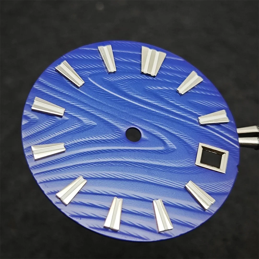 NH35 ساعة الطلب 28.5 مللي متر S-الملمس نمط الطلب الأخضر مضيئة ساعة وجوه ساعة اكسسوارات لحركة NH35/ NH36/ 4R/ 7S