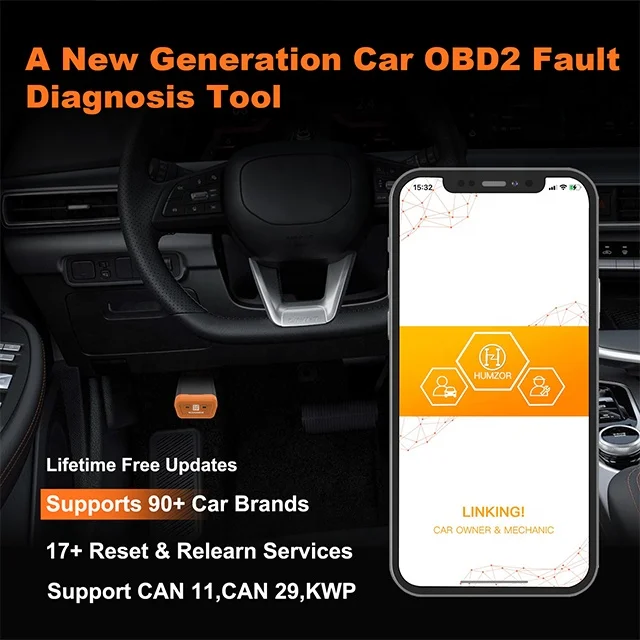 Humzor S716 Diagnostic Scanner Obd2  Software Lifetime Free Update BT 5.0 Quickly Reading /Clearing Codes Diagnostic Tools