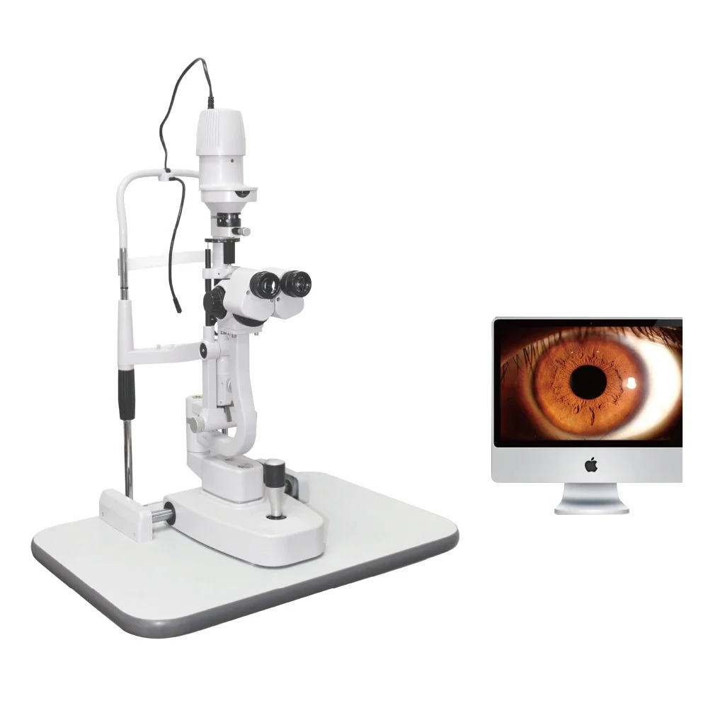 Eye Disease Examination Equipment Continuous illumination Control 5-step Magnification Slit Lamp Ophthalmology