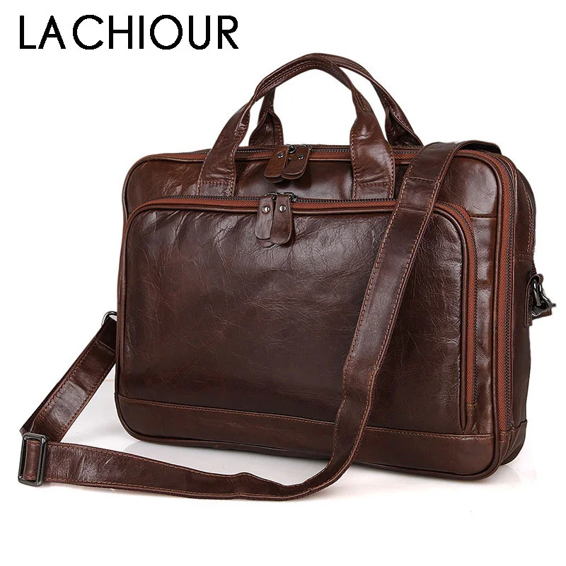 

Large Size Genuine Leather Men Bag Fashion Cowhide Men's Business Laptop Messenger s Male Tote Shoulder Handbag