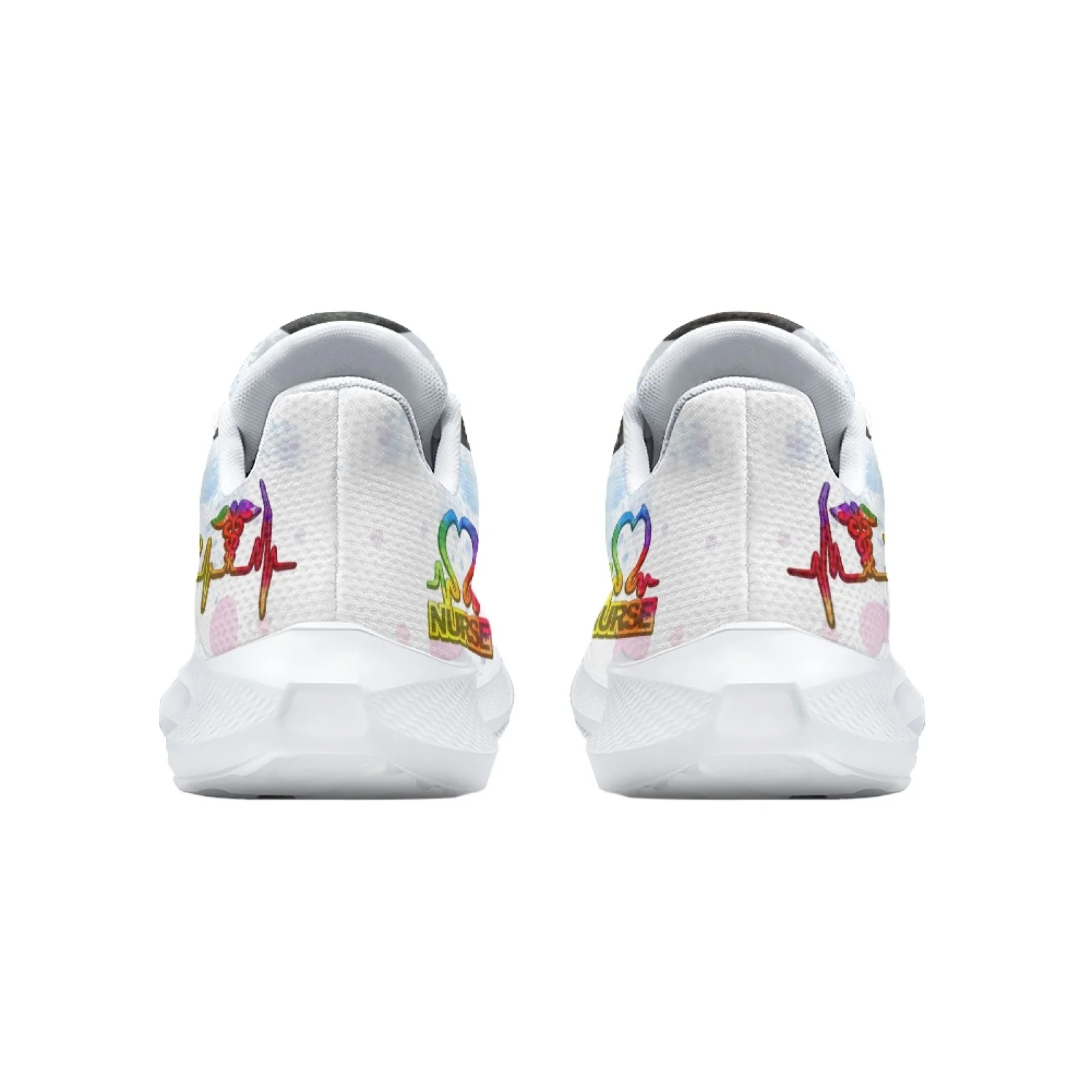 INSTANTARTS Mexican Striped Print Running Shoes Cartoon Nursing Cat Casual Sneakers Nurse Medical Walking Shoes Zapatos Mujer