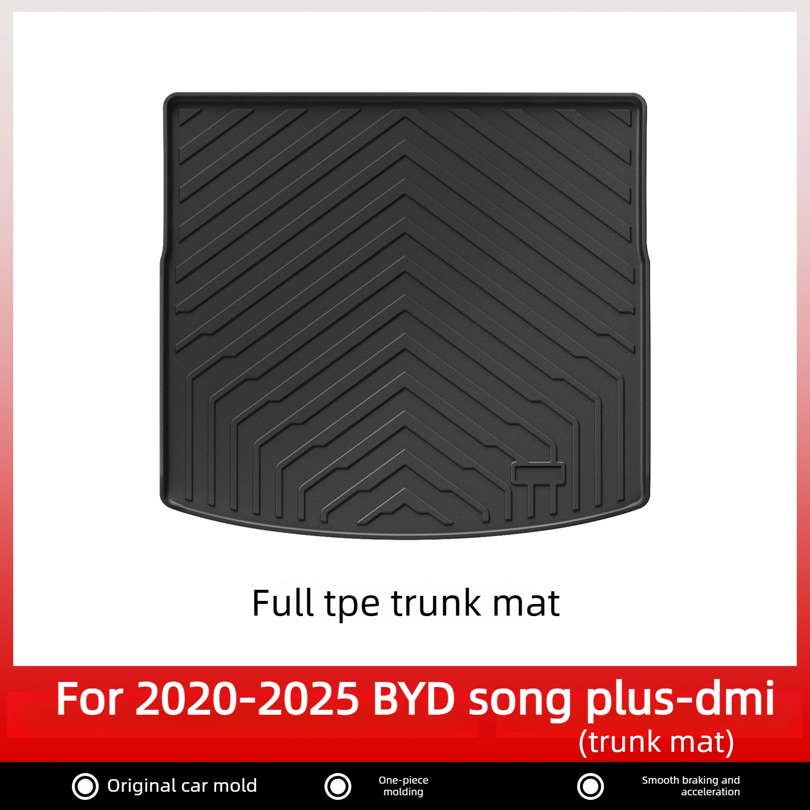 For 2020-2025BYD Song PLUS DMI Car Floor Mats All Environmentally Friendly TPE Backup Trunk Mat Accessories Modification Parts