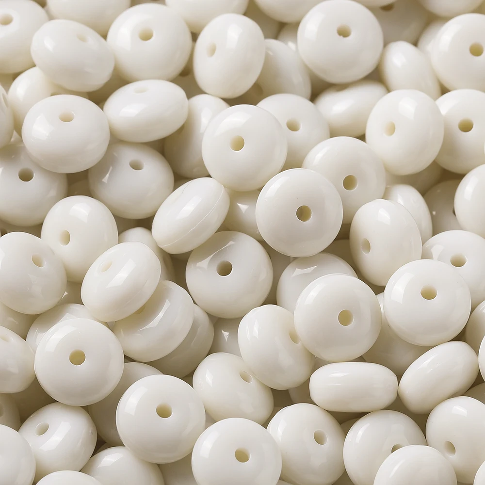 50 stuks gekleurde acryl twee kleuren kralen platte ronde spacer kralen voor doe-het-zelf oorbellen kettingen armbanden sieraden maken bevindingen