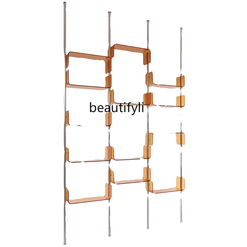 Beauty salon cosmetics display rack acrylic partition display rack display cabinet