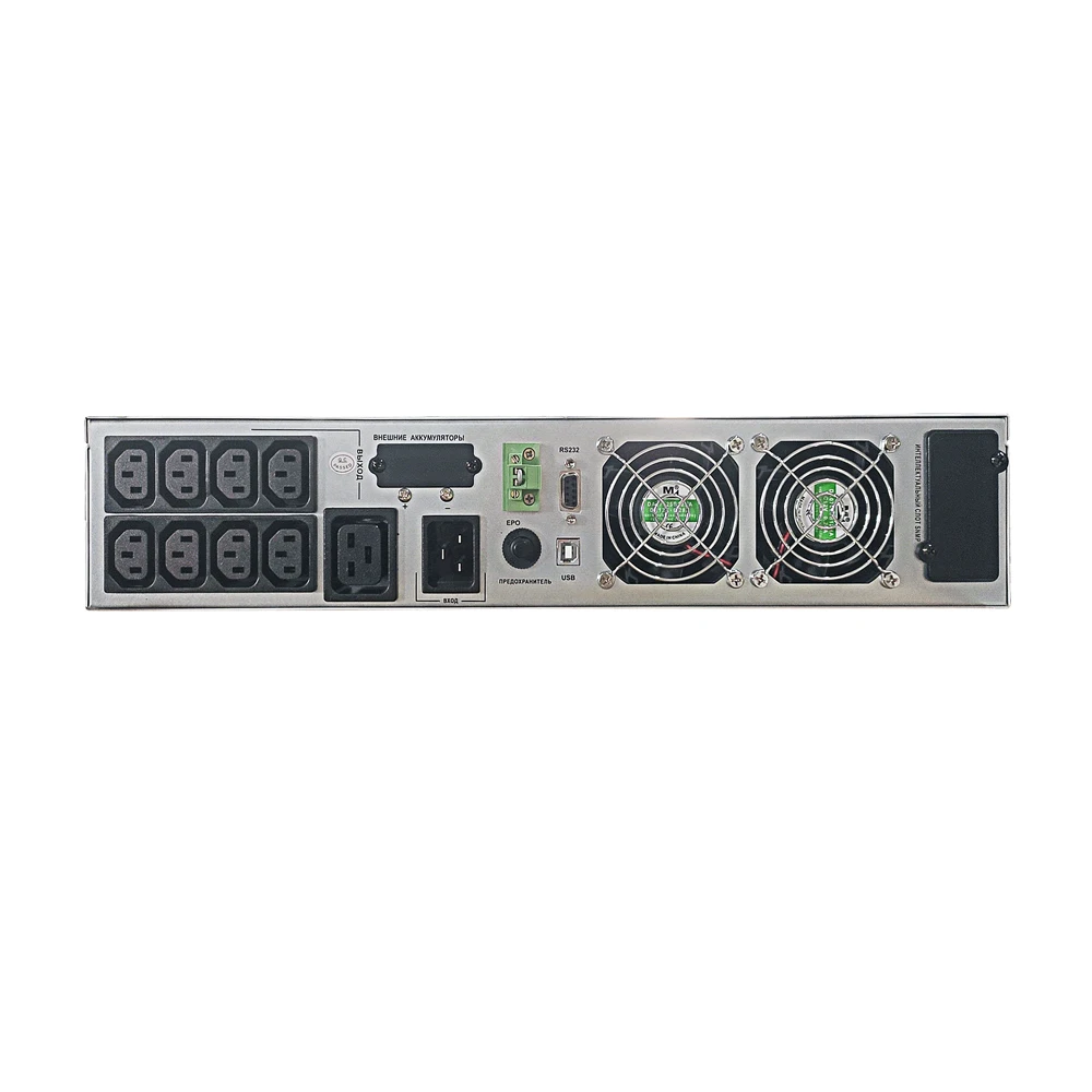 2U Rack Mount Online uninterruptible power supply 1kVA - Pure Sine Wave, Built-in Li-Ion , 19 
