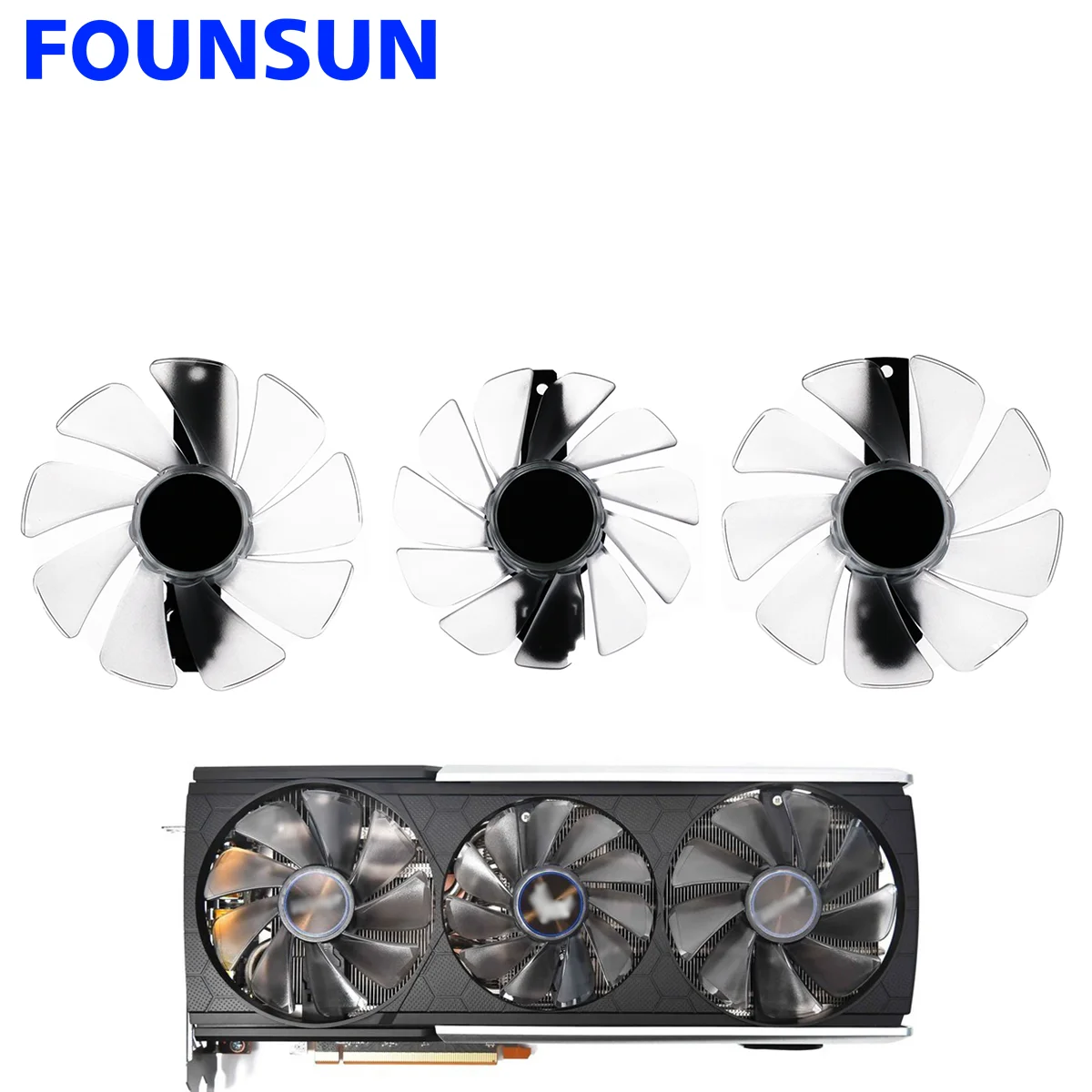 

FD10015M12D FDC10H12D9-C Replacement Cooling Fan For Sapphire RX 5700 XT 8GB NITRO Video Card Cooler Fan CF1015H12D CF9010H12D