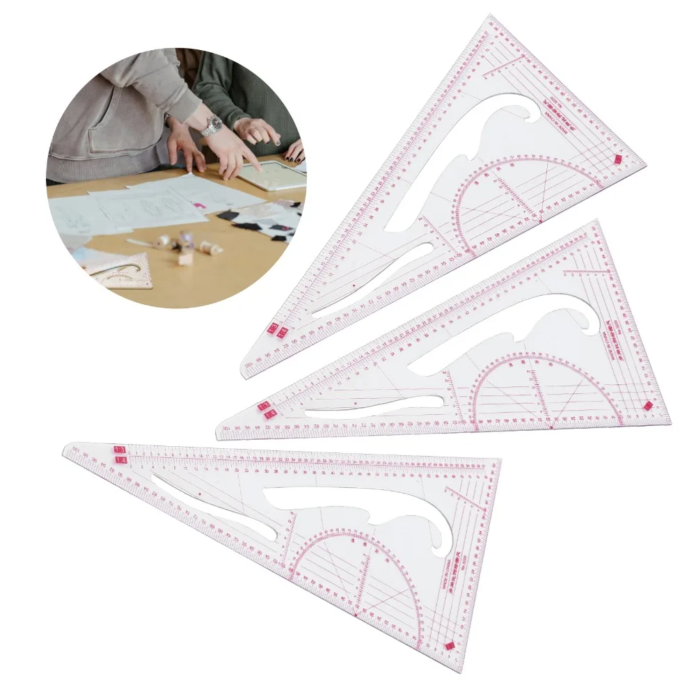 

3pcs Flexible Sewing Ruler Precise Measurement Scale Clear Markings Garment Ruler Multifunctional Ruler Sewing Supplies
