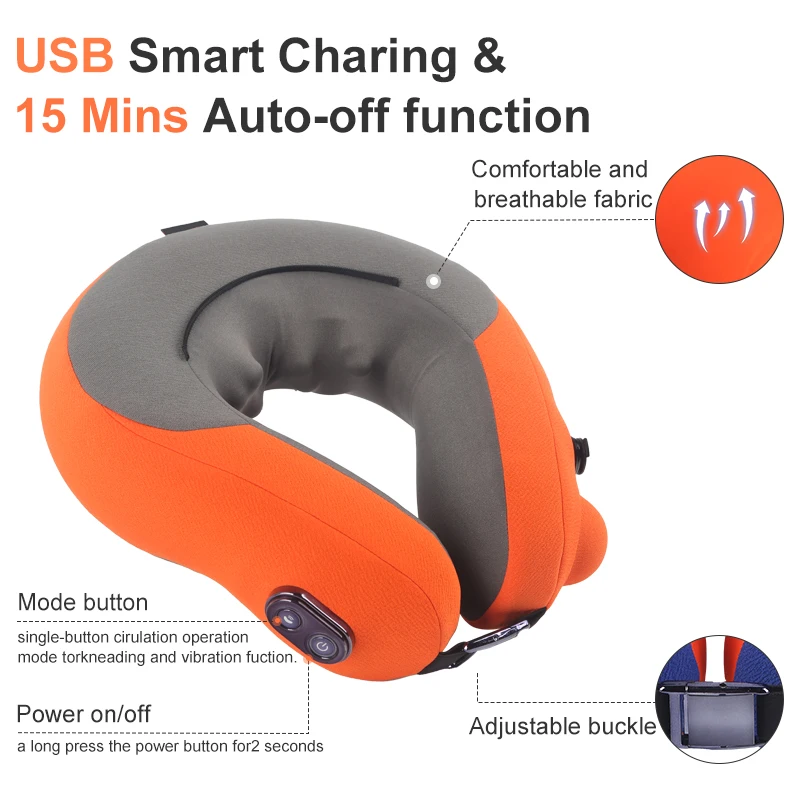 مخصص المحمولة اللاسلكي 3D مقنعين الكهربائية وسادة تدليك الرقبة التدفئة عن بعد الذكية للمنزل سيارة طائرة الجسم واليد #4