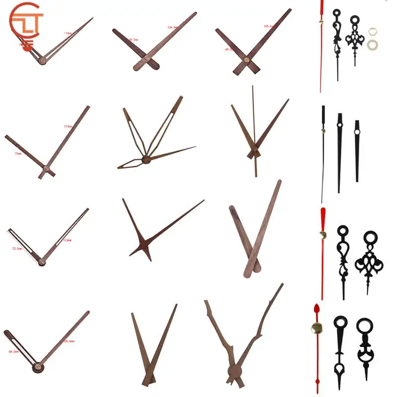 Hot sale 1PC Wooden /Aluminum Pointers DIY Wall Clock Hands 12 inch Clock Needle Quartz Replace Parts